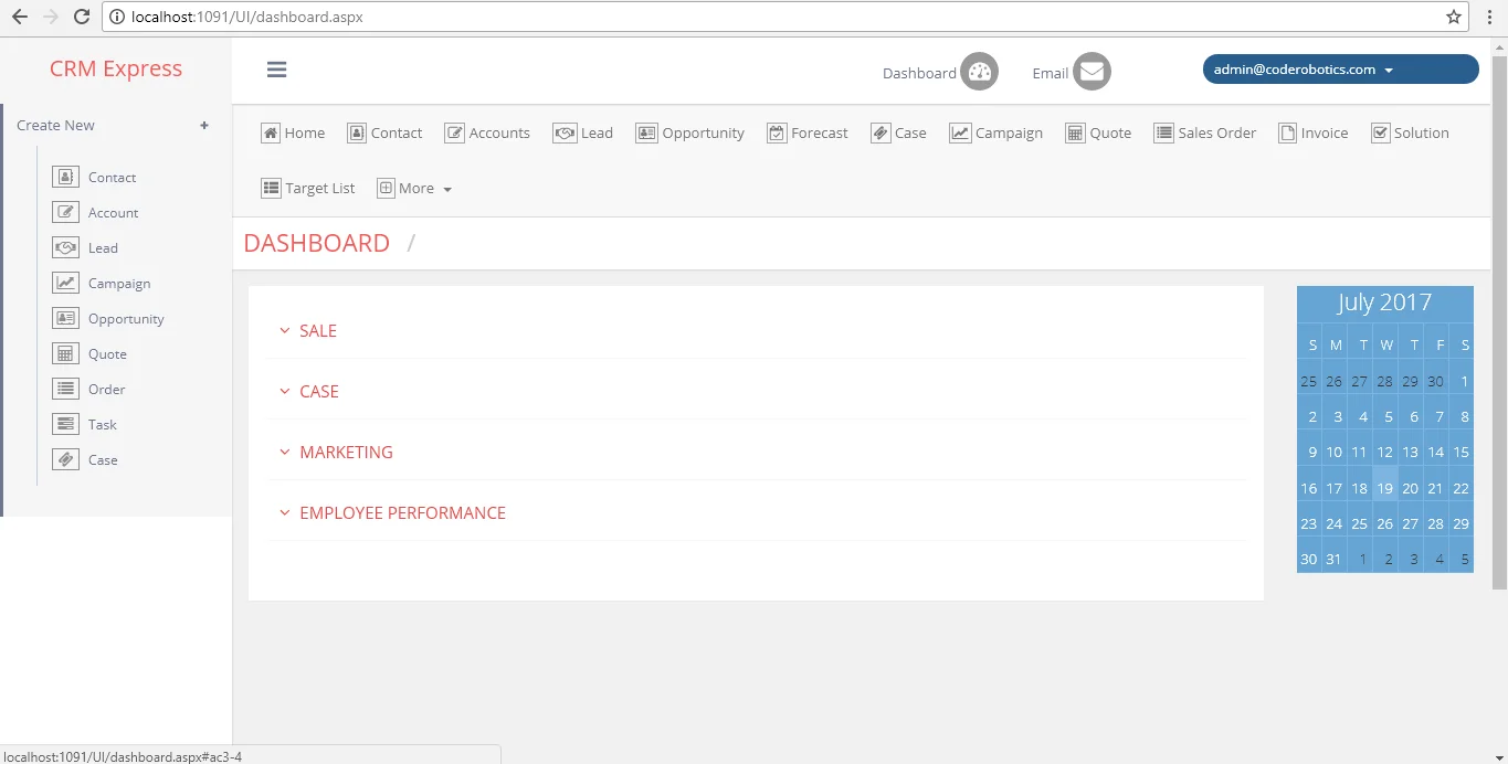 ASP.Net CRM Software